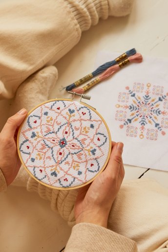 The Meditative Mandala Cross Stitch Duo Kit
