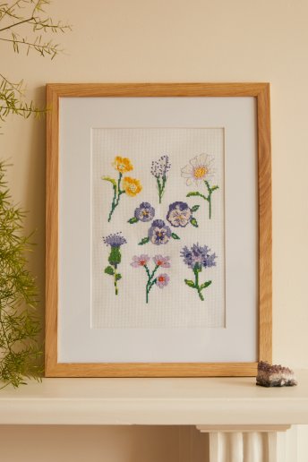 The Peaceful Flowers Cross Stitch Kit