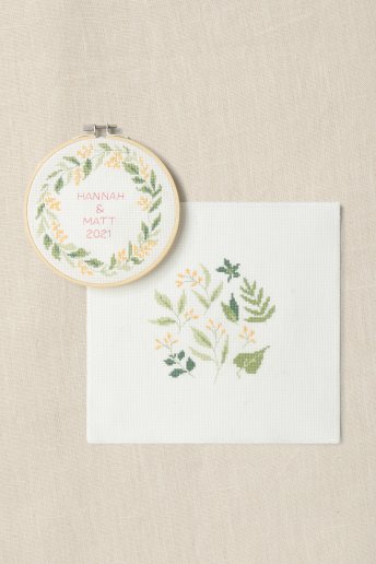 The Serene Leaves Cross Stitch Duo Kit