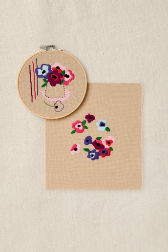 The Peaceful Breeze Anemone Embroidery Duo Kit