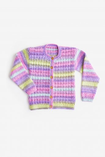 Modello Knitty pop cardigan bambina