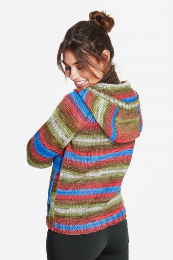 Modello Brio cardigan con cappuccio donna