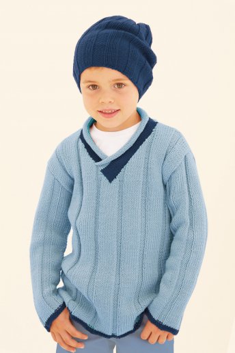 Modelo merino Essentiel 4 jersey y gorro niño