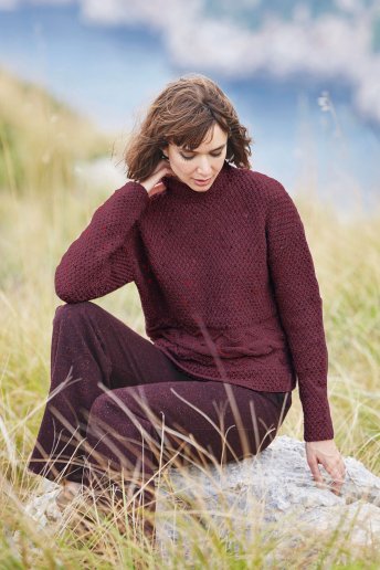 Modelo Magnum Tweed Camisola gola alta mulher