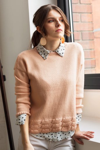 Modelo Wooly jersey con motivos para mujer - Explicaciones gratuitas
