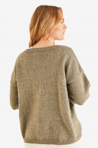 Modello Knitty 4 Maglione con trecce donna