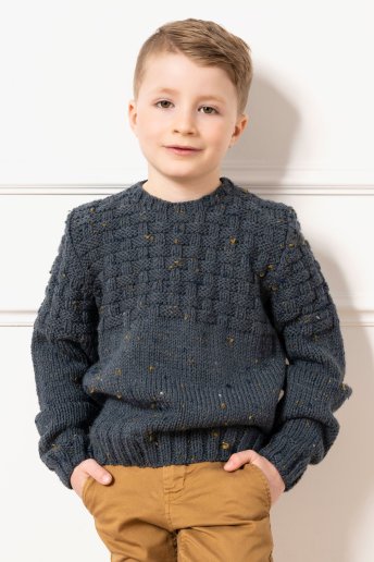 Modelo Magnum Tweed Camisola Criança Oliver - Explicações gratuitas