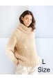 【Lサイズ】ビッグニット“メリヤス編みとかのこ編みのセーター” 毛糸セット（ビッグニット101X6） thumbnail