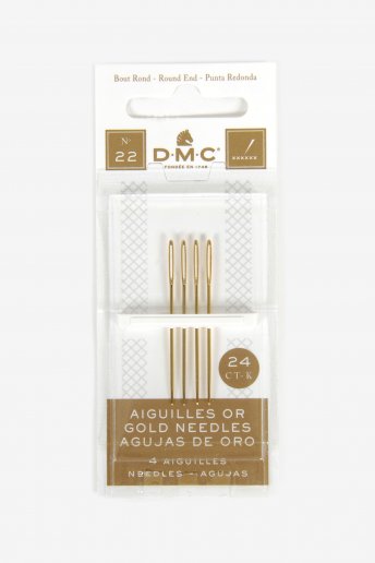 Gold Cross Stitch needles size 22
