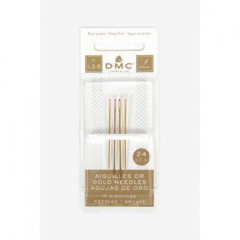 DMC Gold Embroidery Needles Size 1, 3, 5