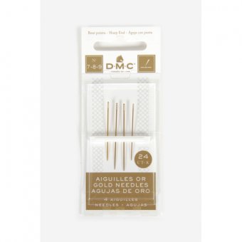 DMC Gold Embroidery Needles Size 7, 8, 9