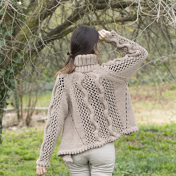 Modello tricot Amara maglione a trapezio collo alto - Maglia - DMC