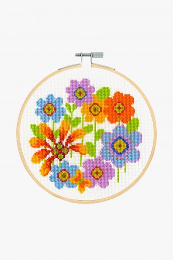 Bright Flowers Cross Stitch Kit