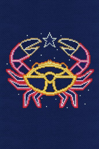 Star sign cross stitch kit - Cancer