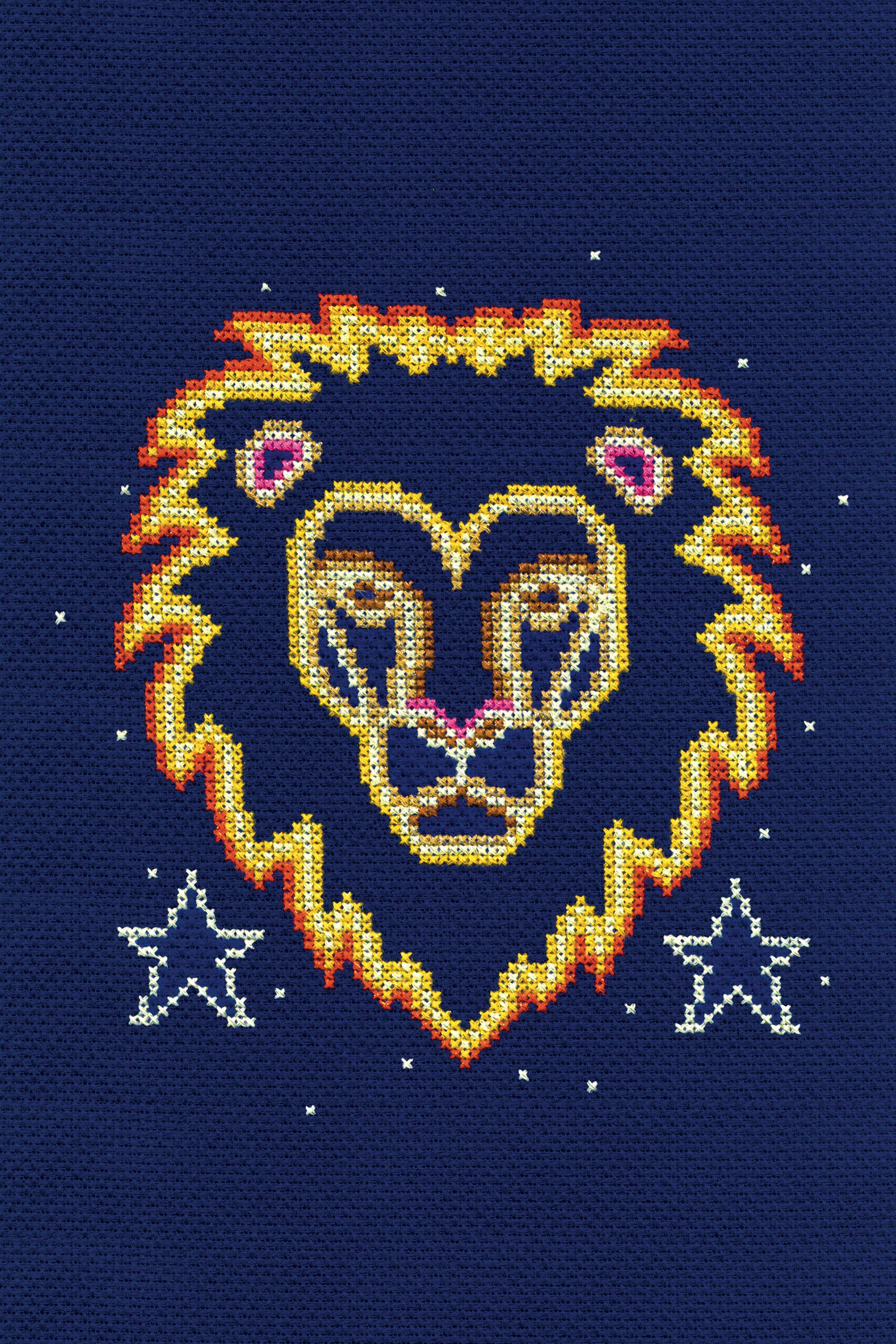 Leo Girl Cross-stitch kit on Aida 27 count canvas Horoscope Zodiac Sign Neocraft GR-08