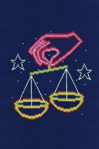 Star sign cross stitch kit - Libra
