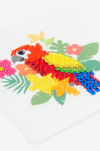 Parrot Kit - Half Cross-stitch