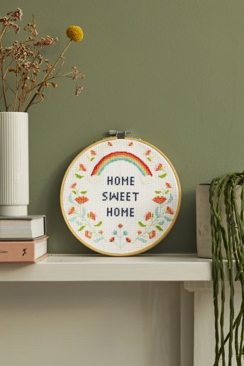 Kit Ponto de Cruz - Home Sweet Home - Gift Of Stitch