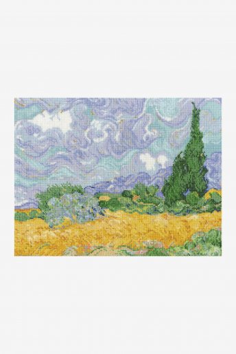 Wheat field with Cypress Van Gogh Cross Stitch Kit