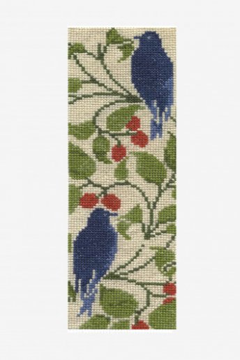 Bird and Berry Cross-stitch Bookmark Kit