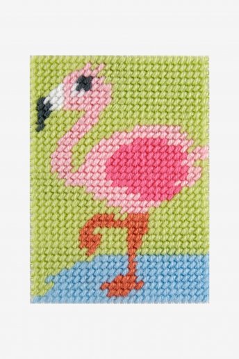 tapestry kit of a pretty flamingo
