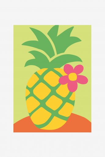 tapestry kit of a colourful pineapple