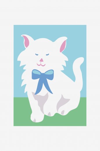 Kit de tapeçaria infantil gato art. c09n187k