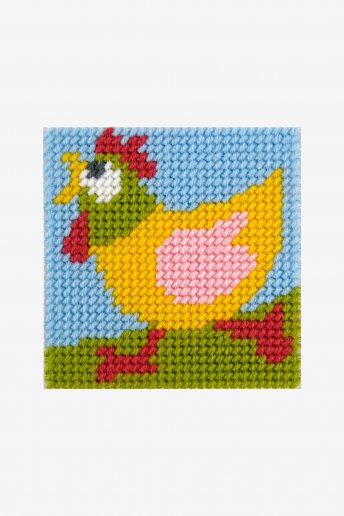 tapestry kit of an amusing chicken
