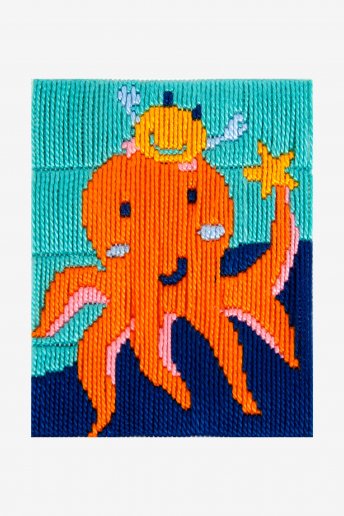 Kit tapisserie - Amélia la pieuvre au point lancé