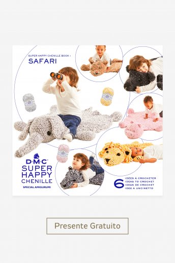 kit Safari com o fio Super Happy Chenille urso