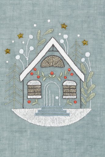 Casa de inverno - Bordado