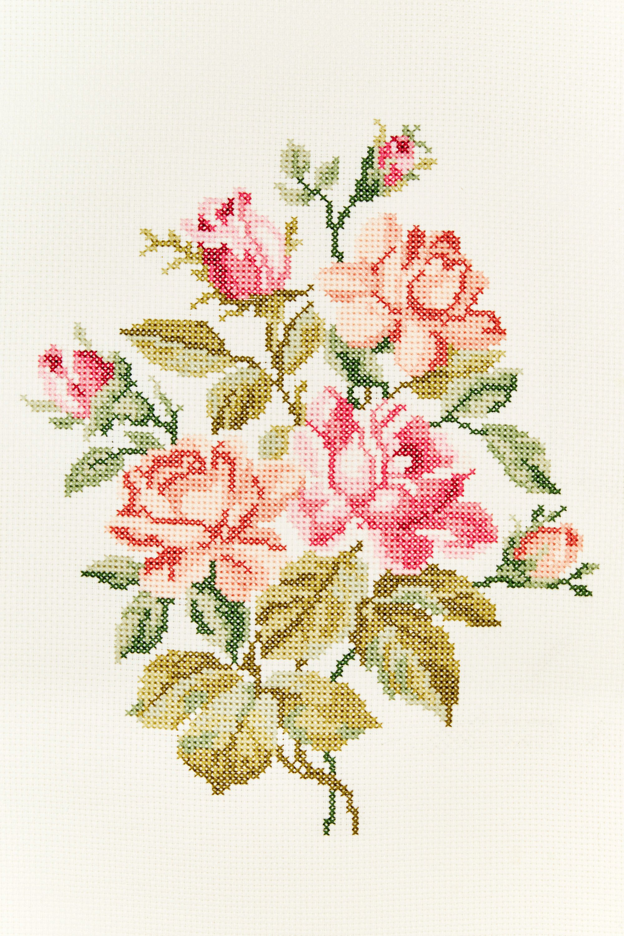 Hand-dyed Aida Cloth-Rose Marble-11 Count thru 18 Count DMC cross-stitch fabric 