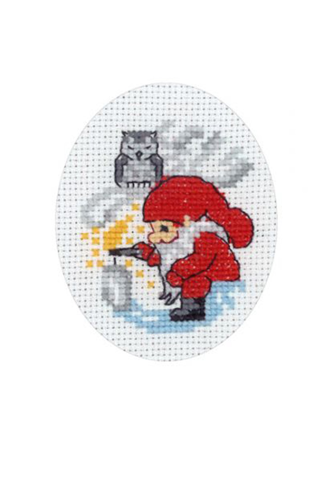 Elf Lightning Card サンタさんのクリスマスカード Permin Cross Stitch Kits ペルミン クロスステッチキット