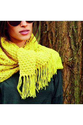 Modello tricot Inaya sciarpa gialla