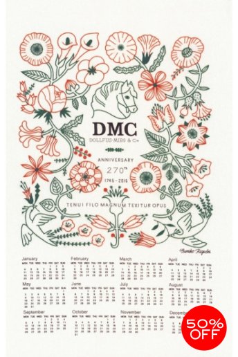 【SALE】Yumiko HIGUCHI ×DMC　Embroidery Tapestry Kit -DMC 270th Anniversary Calendar-