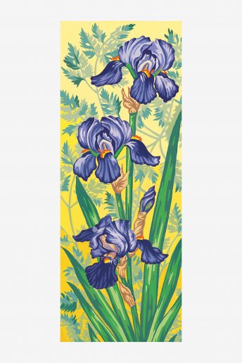 Antique Canvas - Purple Irises