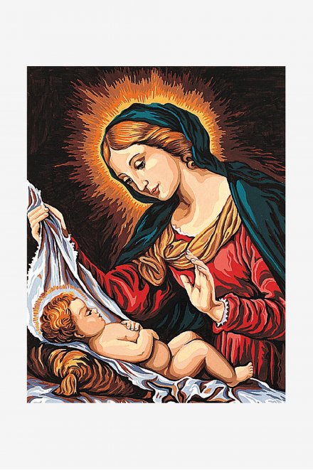 Canevas Antique - Maria mit dem Kind