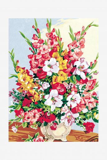Antique Canvas - Gladiolus Bouquet