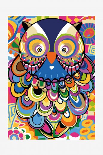 Antique Canvas - Owl