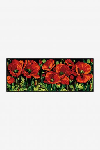 Antique Tapestry Canvas - Poppies