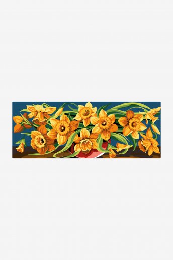 Antique Tapestry Canvas - Overflowing Daffodils