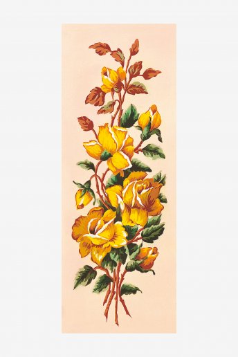 Antique Canvas - Yellow Flowers