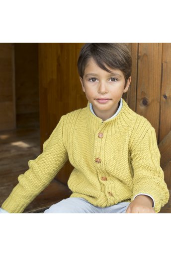 Modelo tricot nathan chaqueta niño punto de arroz 