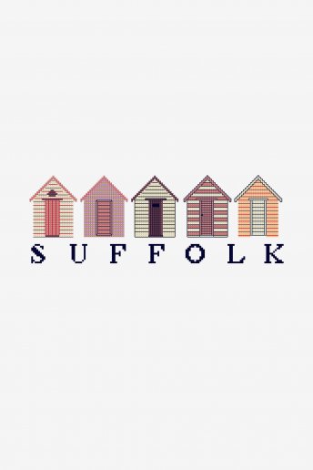 Suffolk Beach Huts - pattern