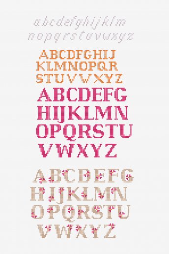 Mixed Font Alphabet  pattern