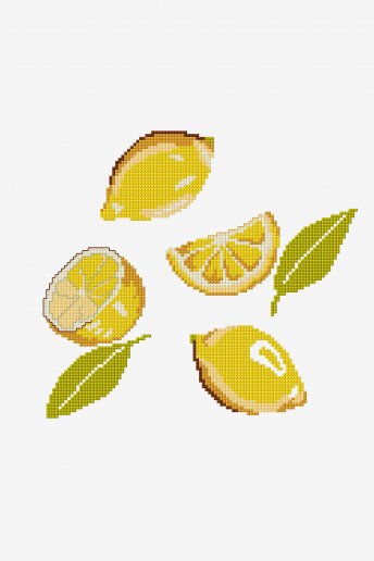 Fruit citron - Diagramme point de croix