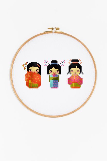 Les jeunes filles aux sushis - Diagramme point de croix