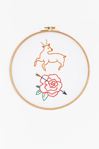Deer and Rose - pattern