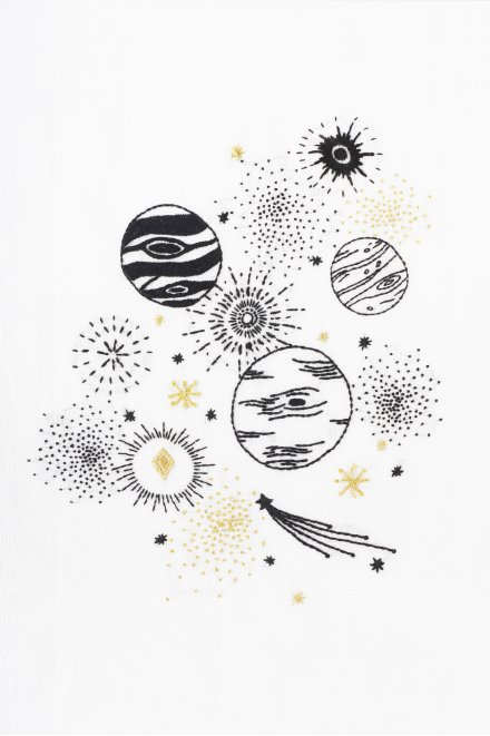 Le système solaire - motif broderie