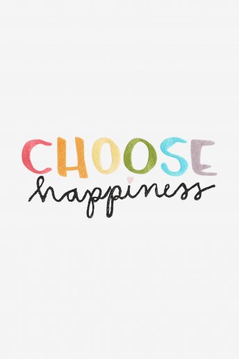 Choisir le bonheur - motif broderie